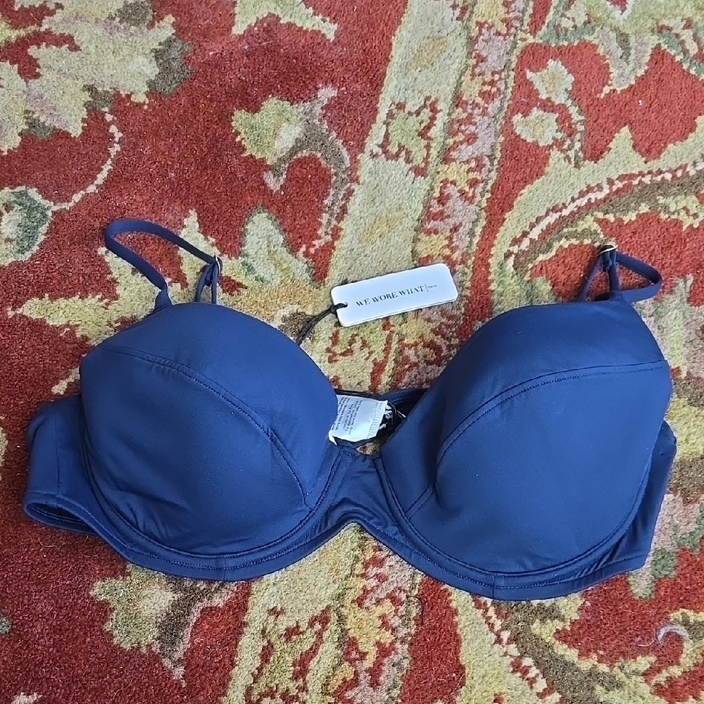 NWT We Wore What Lydia Solid Bikini Top